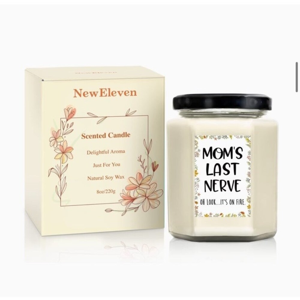 Candle Lavender White Mothers Day Gift Funny 8oz. Moms Last Nerve Christmas C2